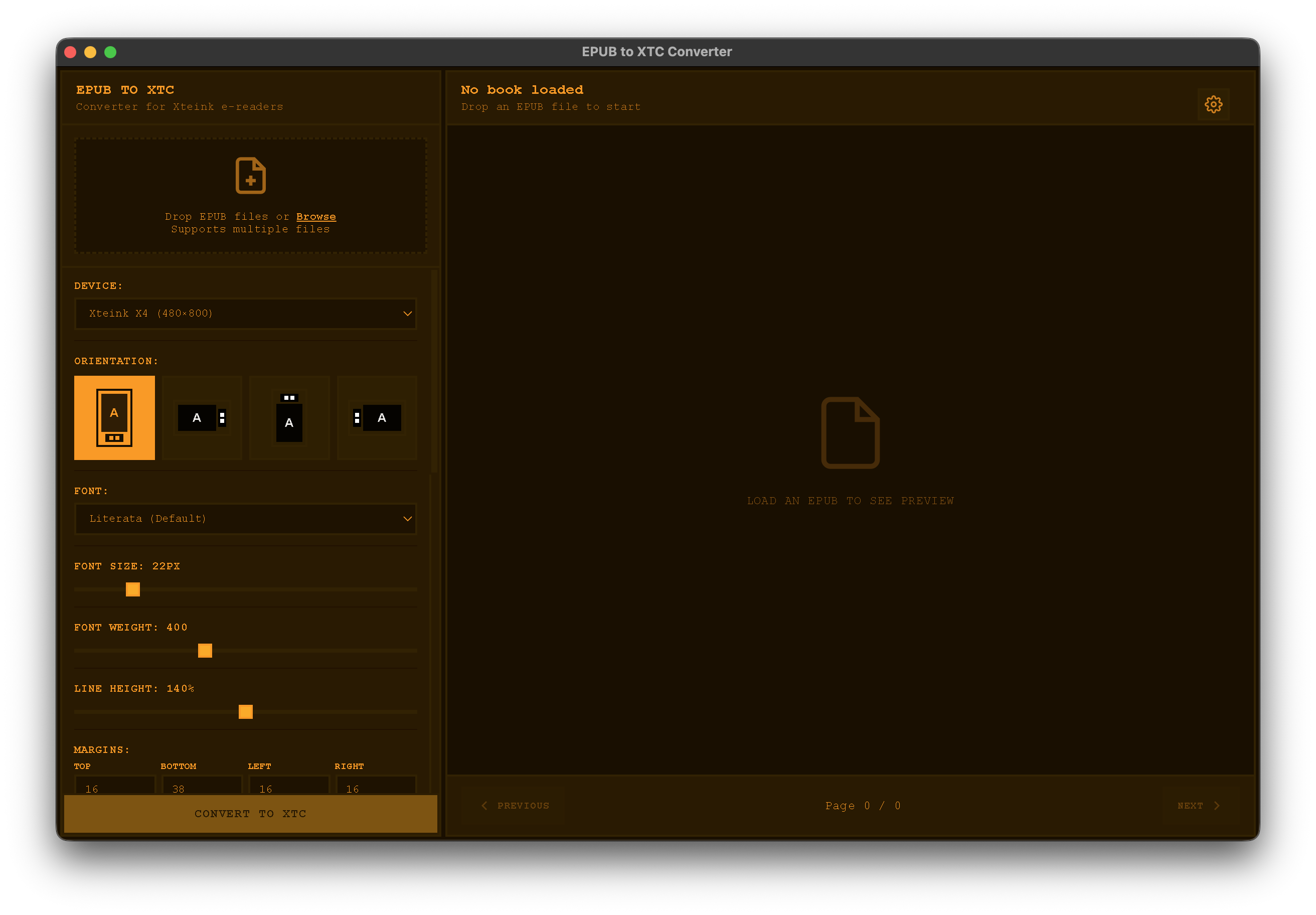 Amber theme - warm amber glow